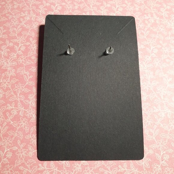 Vintage Rhinestone Bird Stud Earrings Peace Symbol Charm Women Boho Hippie - Picture 4 of 4